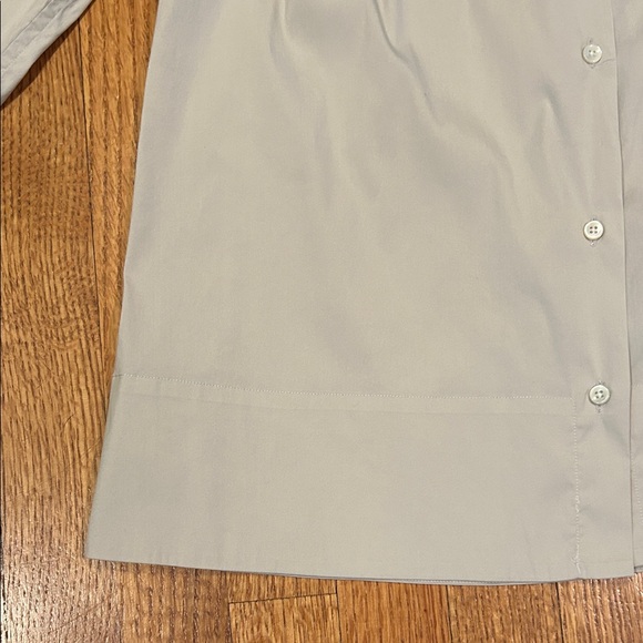 Sara Roka Taupe Elegant Button-Down Top Size 42 - Picture 13 of 16